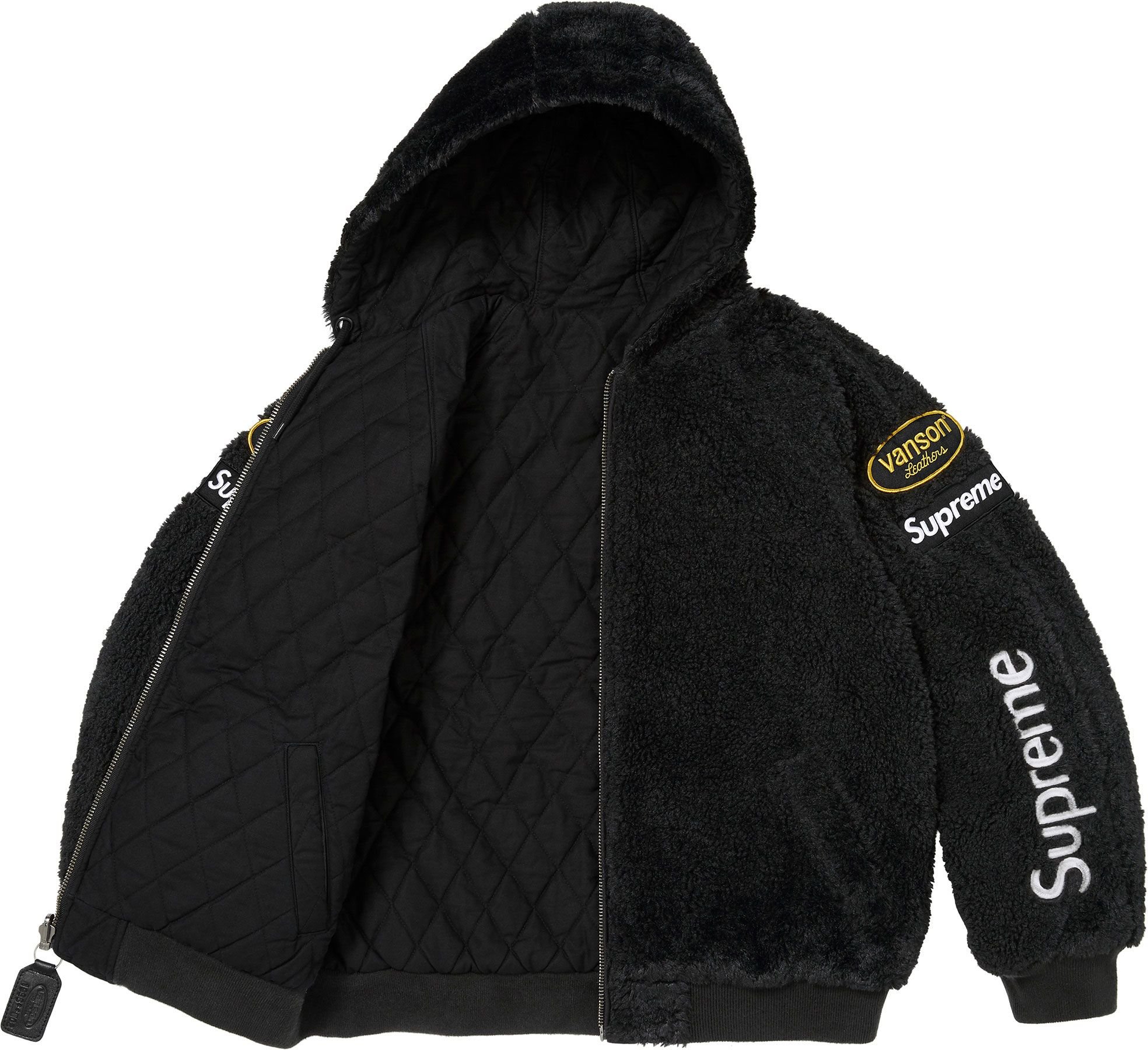 Supreme®/Vanson Leathers® Reversible Quilted Hooded Jacket view 4
